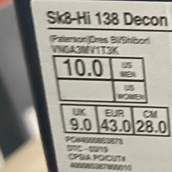 ⭐️ VAULT X PATERSON SK8-HI 138 DECON - DRESS BLUES/SHIBORI - Picture 5 of 5